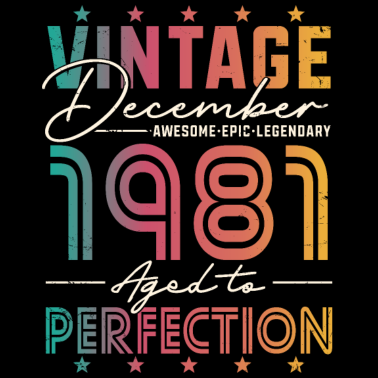 Zoom image Décembre 1981 Vintage Retro Anniversaire