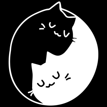 Zoom image Idea regalo gatti Ying Yang