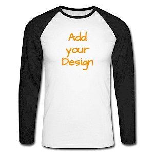 Men's Long Sleeve Baseball T-Shirt white/black