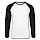 thumbnail Maglia da baseball a manica lunga da uomo Vorne bianco/nero