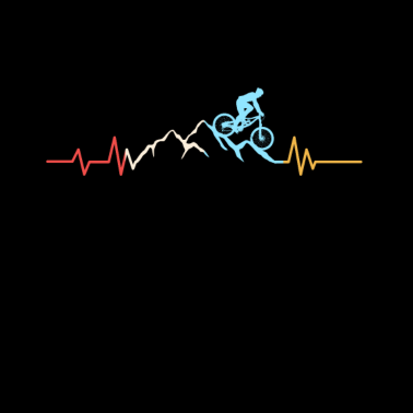 Zoom image Vintage Heartbeat Biker MTB Mountain Bike Gift