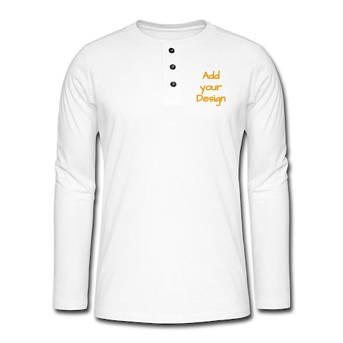 Henley Langarmshirt Weiß
