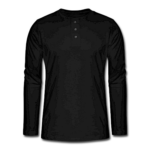 Henley long-sleeved shirt Vorne black