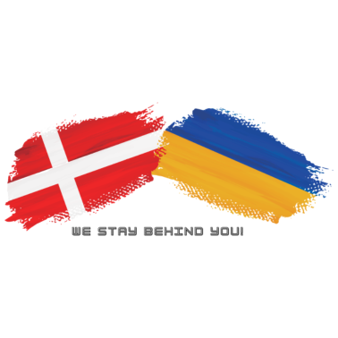 Zoom image Ukraine Danmark Vi bliver bag dig