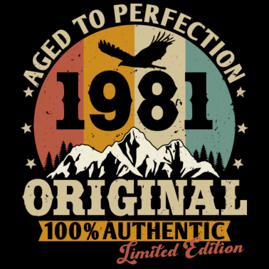 Zoom image Vintage 1981 Vintage Anniversaire Rétro Cadeau