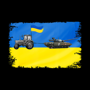 Zoom image Ukrainalainen maanviljelijä varastaa venäläisiä säiliöitä