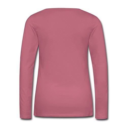 Premium langermet T-skjorte for kvinner Hinten kattost