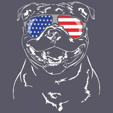 Zoom image STAFFORDSHIRE BULL TERRIER Amerikka Lippu Wilsigns