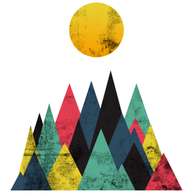 Zoom image Montagne di montagna sotto un sole Usato