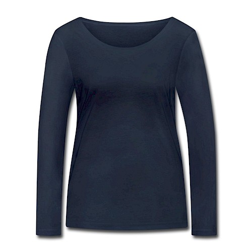 Frauen Bio-Langarmshirt von Stanley & Stella Vorne Navy