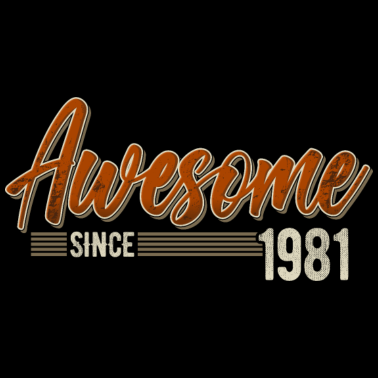 Zoom image 1981 Vintage Born Vintage Anniversaire Rétro