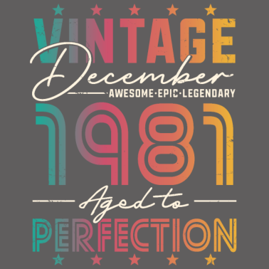 Zoom image Décembre 1981 Vintage Retro Anniversaire