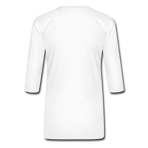 Vrouwen premium shirt 3/4-mouw Hinten wit