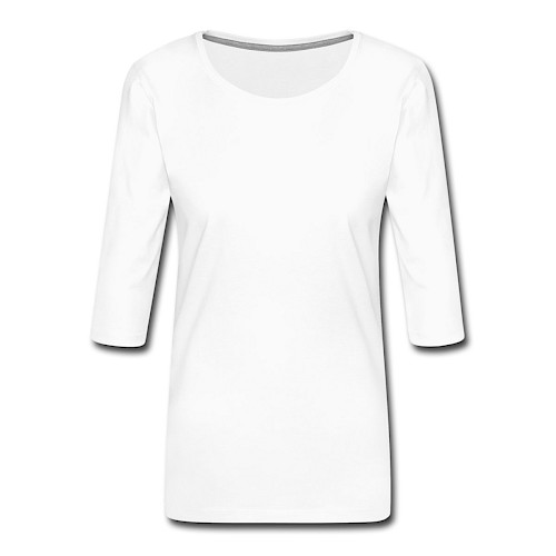 Vrouwen premium shirt 3/4-mouw Vorne wit