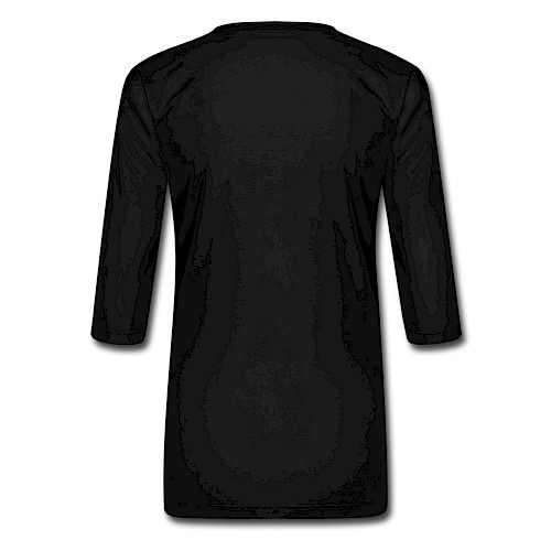 Vrouwen premium shirt 3/4-mouw Hinten zwart