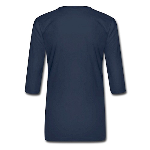 Vrouwen premium shirt 3/4-mouw Hinten navy