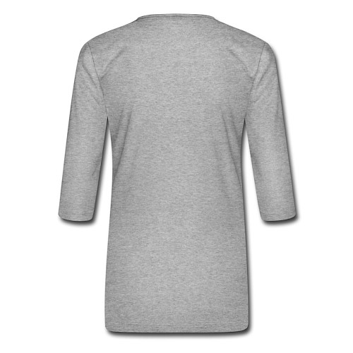 Vrouwen premium shirt 3/4-mouw Hinten grijs gemêleerd