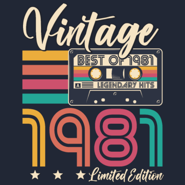 Zoom image 1981 Vintage Born Retro Anniversaire