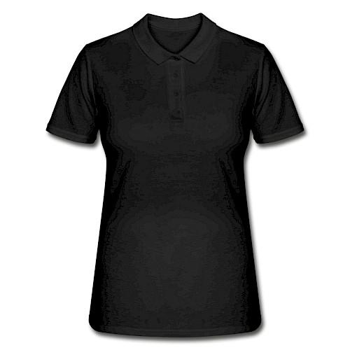 Vrouwen poloshirt Vorne zwart
