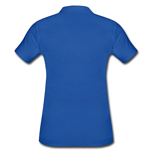 Vrouwen poloshirt Hinten koningsblauw