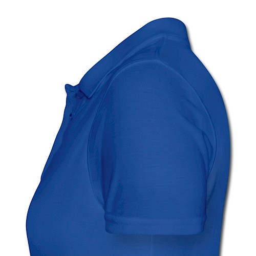 Vrouwen poloshirt Links koningsblauw