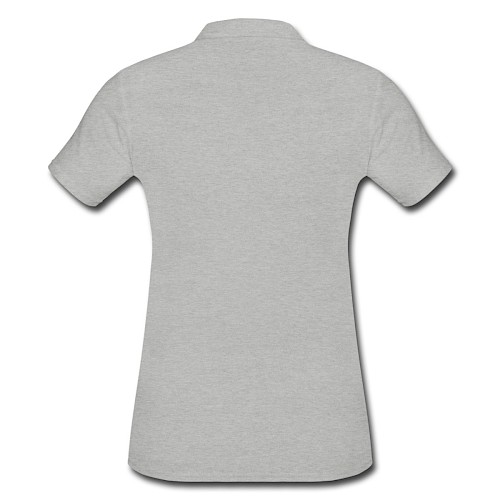 Vrouwen poloshirt Hinten grijs gemêleerd