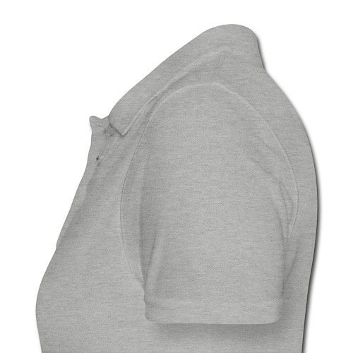 Vrouwen poloshirt Links grijs gemêleerd