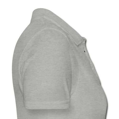 Vrouwen poloshirt Rechts grijs gemêleerd