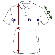 Polo da uomo Panoramica delle dimensioni