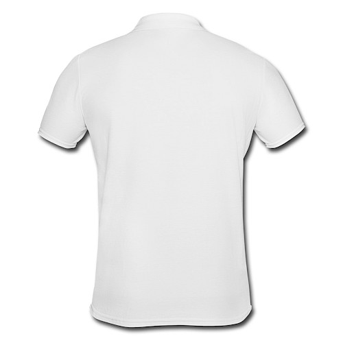 Männer Poloshirt Hinten Weiß