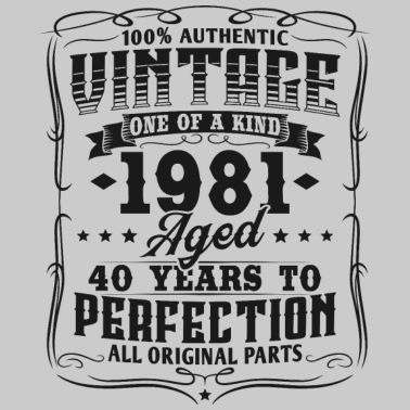 Zoom image 40e verjaardagscadeau geboren in 1981