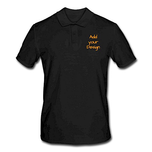 Poloskjorte for menn svart