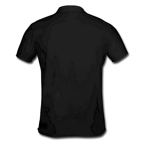Poloskjorte for menn Hinten svart