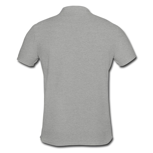 Poloskjorte for menn Hinten gråmelert
