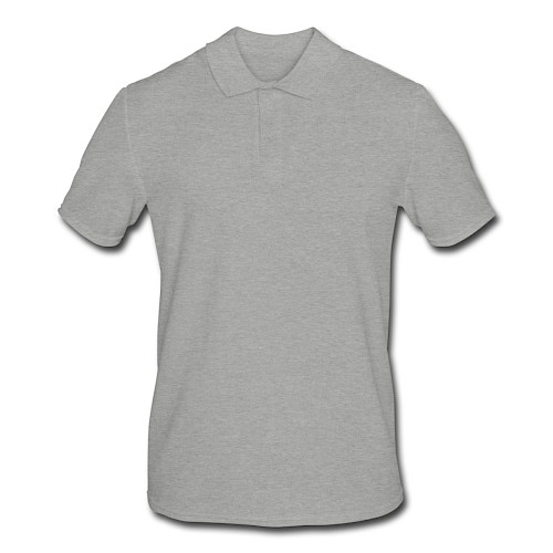 Poloskjorte for menn Vorne gråmelert