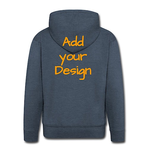 Männer Premium Kapuzenjacke Jeansblau