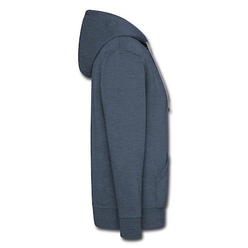 Männer Premium Kapuzenjacke Rechts Jeansblau