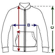 Unisex Baseball Jacket Size overview