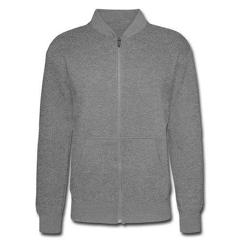 Unisex Baseball Jacke Vorne Graphit meliert