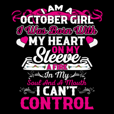 Zoom image Citation d’anniversaire Je suis une fille d’octobre