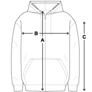 Unisex Hooded Jacket Size overview