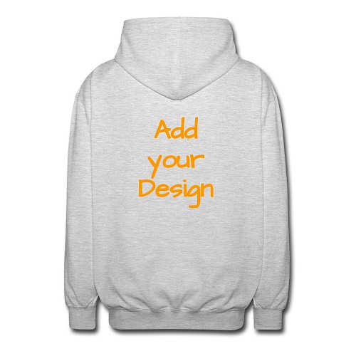 Unisex Kapuzenjacke Hellgrau meliert