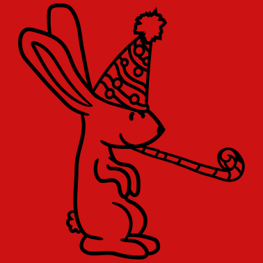 Zoom image verrassingshoed verjaardagspartij konijntje kan