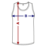 Mannen Premium tank top Maat overzicht