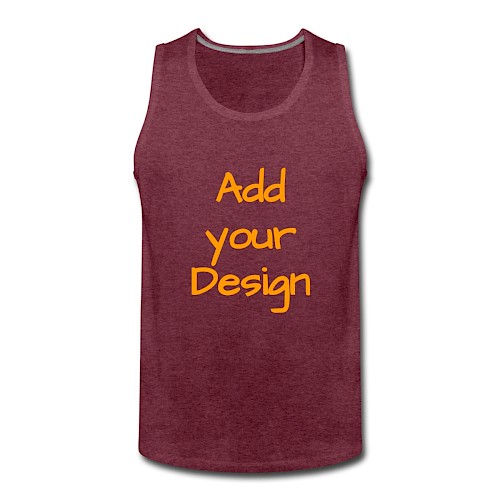 Männer Premium Tank Top Bordeauxrot meliert