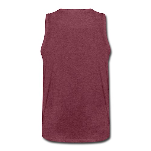 Männer Premium Tank Top Hinten Bordeauxrot meliert
