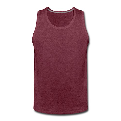 Männer Premium Tank Top Vorne Bordeauxrot meliert