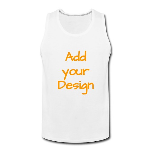 Canotta premium da uomo bianco