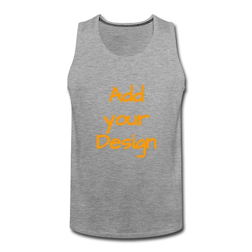 Canotta premium da uomo grigio melange