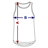 Débardeur respirant Homme Vue d’ensemble de la taille